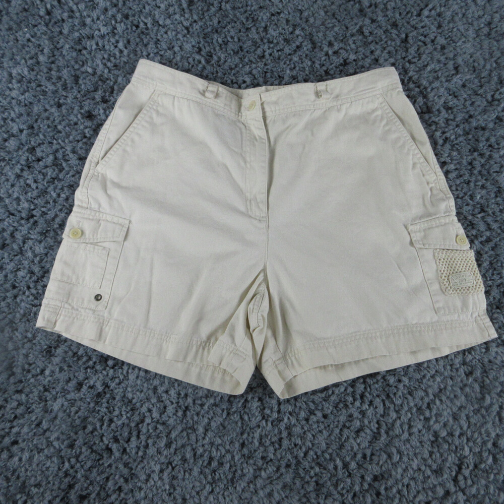 Lauren Ralph Lauren Shorts Womens 14P Petite Off White Denim Cargo 32x4*